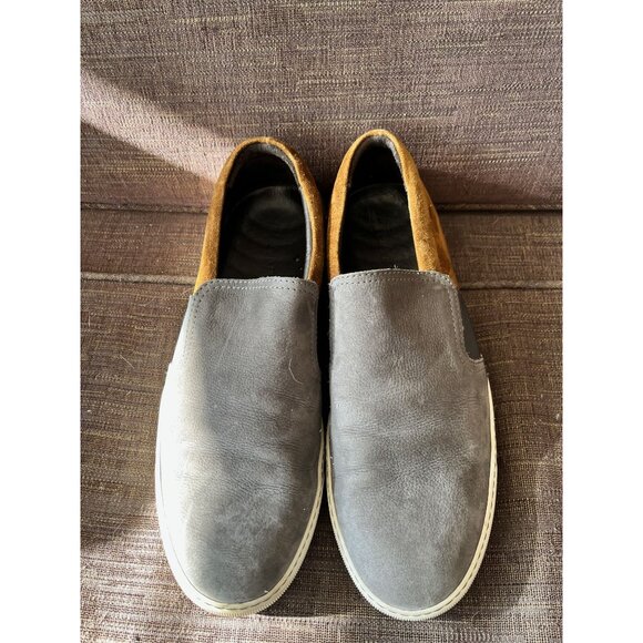 LANVIN Men's Two Tone Suede Leather Slip On Sneakers Size 8 - Picture 2 of 9